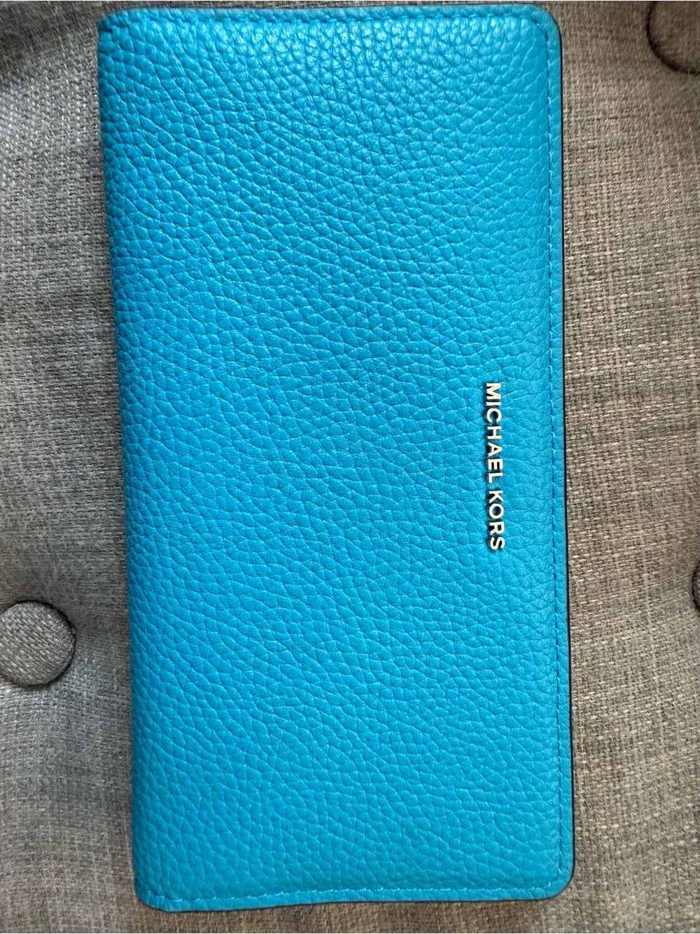 Michael Kors Women’s Pebbled Leather Wallet in Bright Turquoise